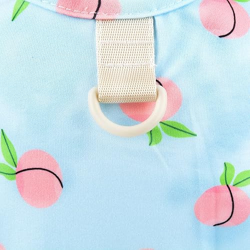 Miniatura 7 de SMALLLEE_LUCKY_STORE Camiseta con estampado de durazno para mascotas, camiseta para cachorros con anillo en D para perros pequeños y medianos,