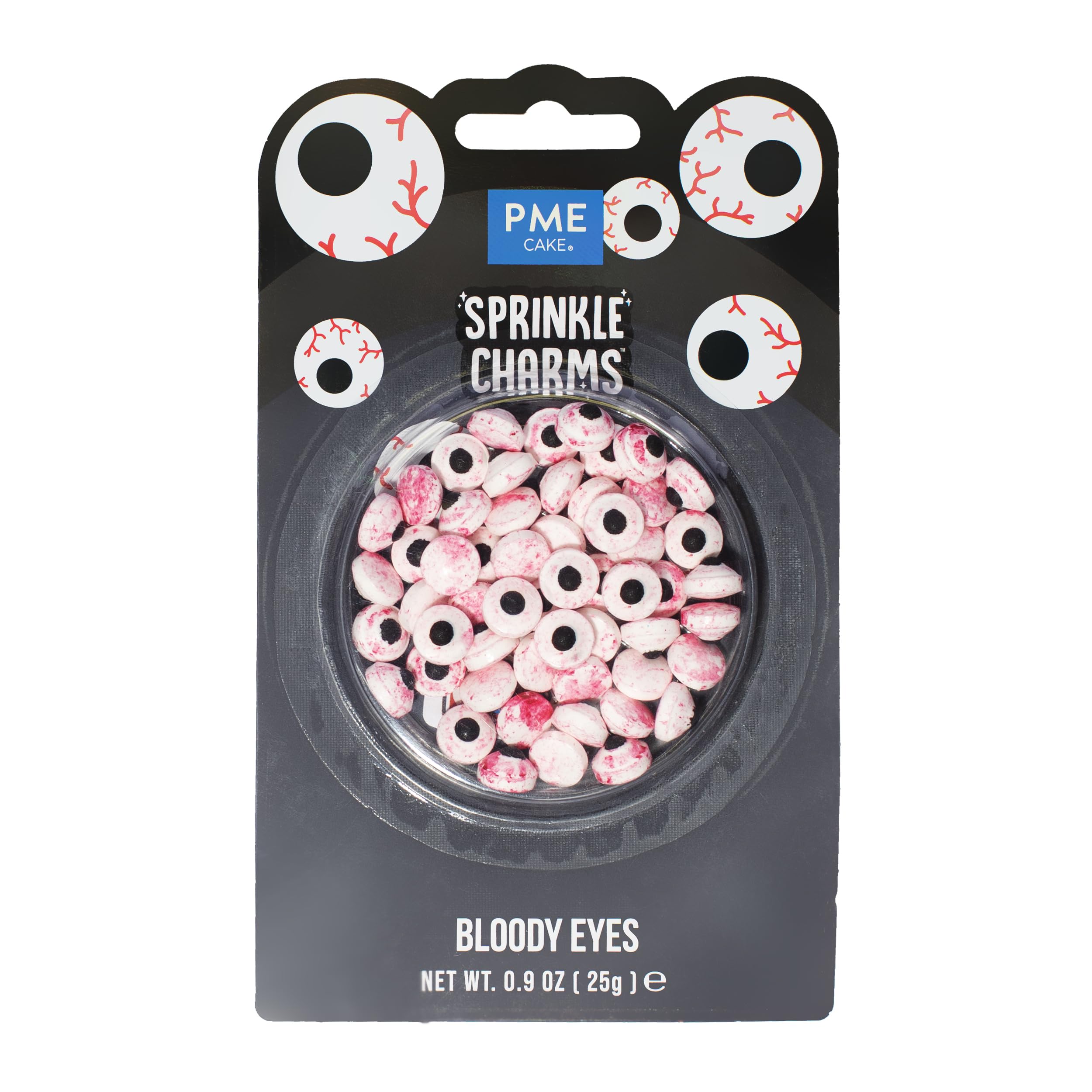 PME Sprinkles decorativos con Charms de Halloween – Ojos Sangrientos (25g)
