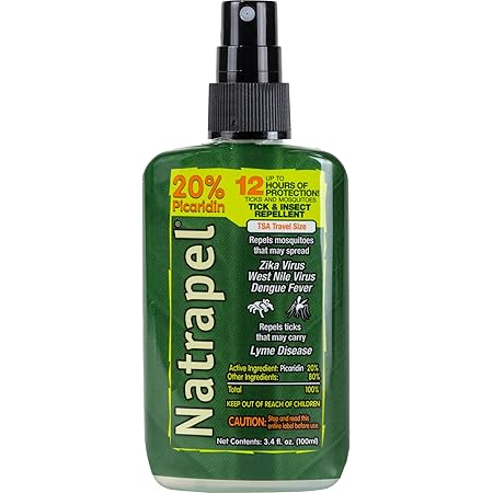 Natrapel Picaridin Insect Repellent 3.4 oz Pump Spray – 12 Hour Bug Repellent Repels Mosquitoes, Ticks & More