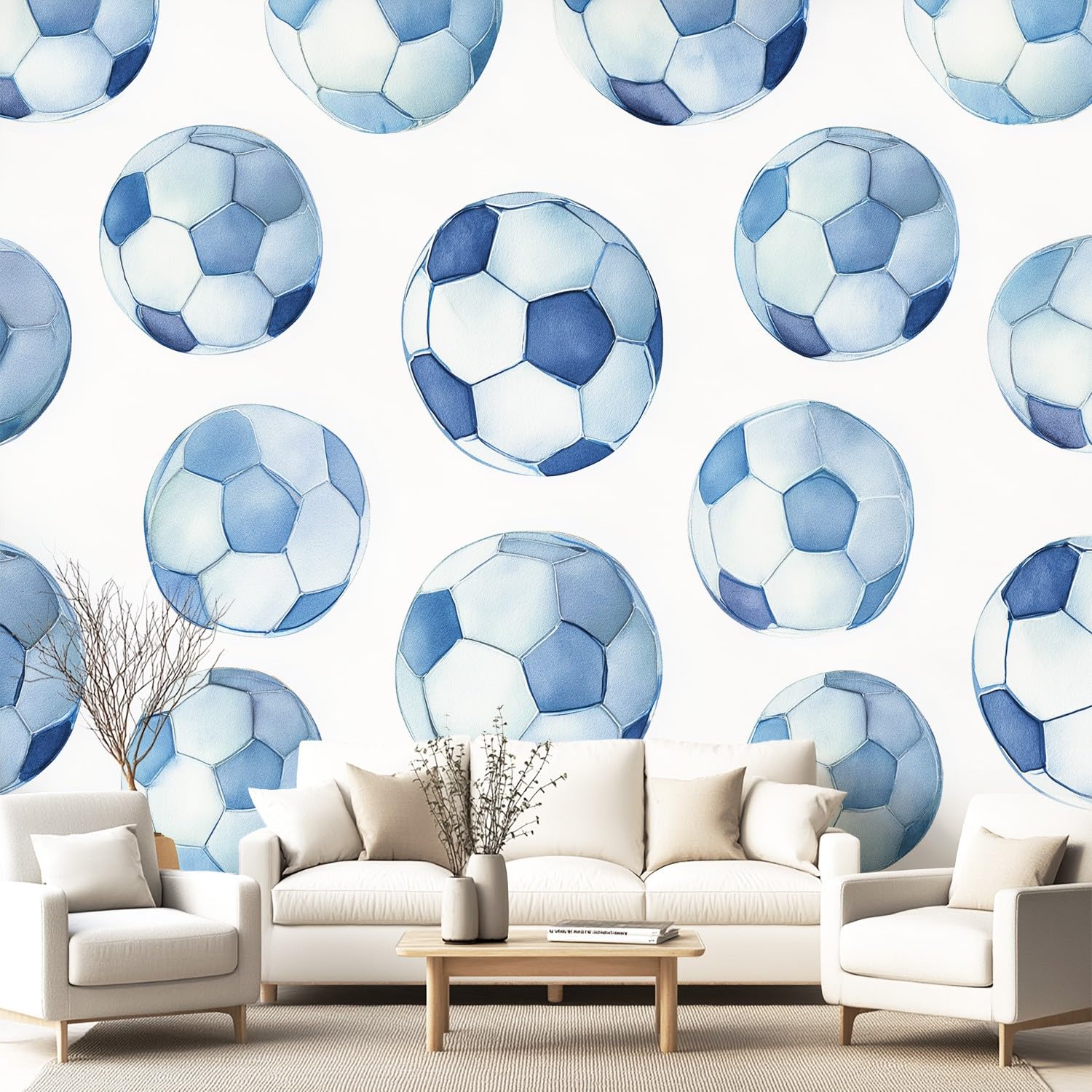 Tapeta 3D świeża, sportowa, kreskówkowa, 315 x 215 cm, mural ścienny, piłka nożna, minimalistyczna tapeta mural do sypialni, przedszkola, malowniczego ogrodu, wisząca ściana