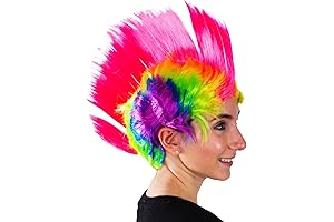 Rainbow Mohawk Wig - Groovy Costume Accessory One Size