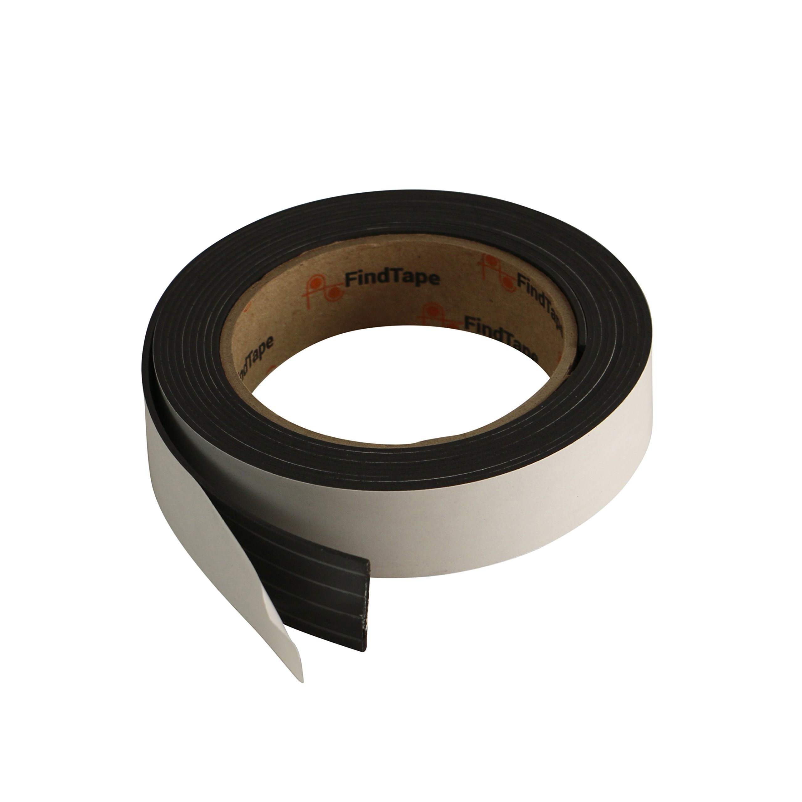 FindTape Cinta magnética para interiores [con respaldo adhesivo, grosor de 1/16" o 1 (MGSPI): 1 in. x 100 ft. x 0.06 in. espesor (Negro)