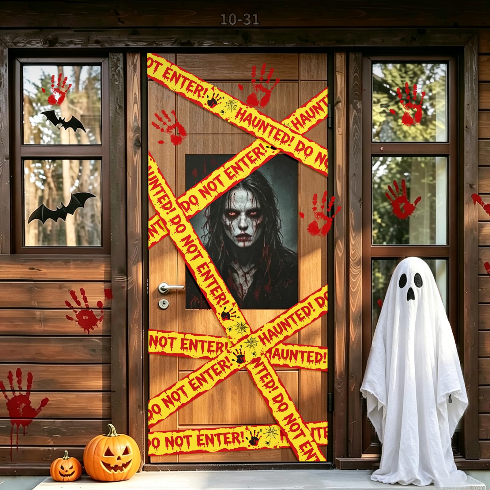 Halloween Caution Tape - Spooky Decor Adhesive Tape -5