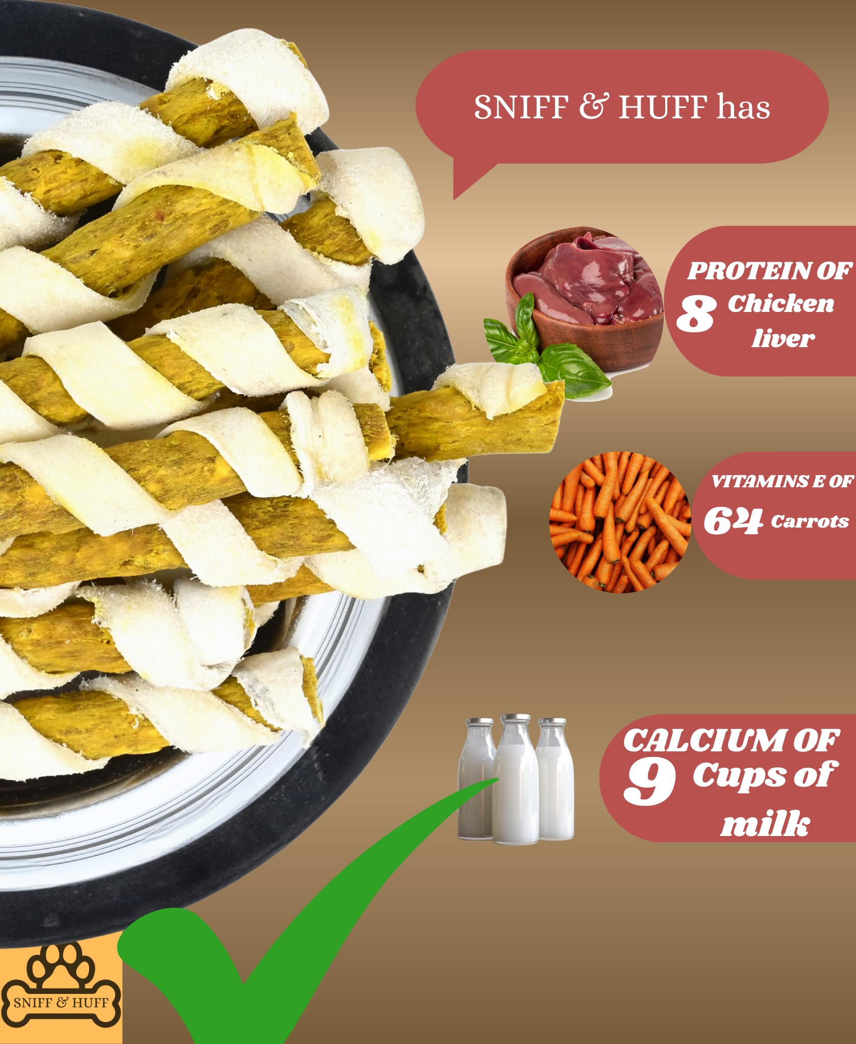 750g Grams Chew Sticks for Dogs Small - Adult Dog Chew Stick Munchy Stick Real Mutton Flavors Dogs Snacks, Dog Treats for Puppy, Protein - Training Chew (750g Grams) 1