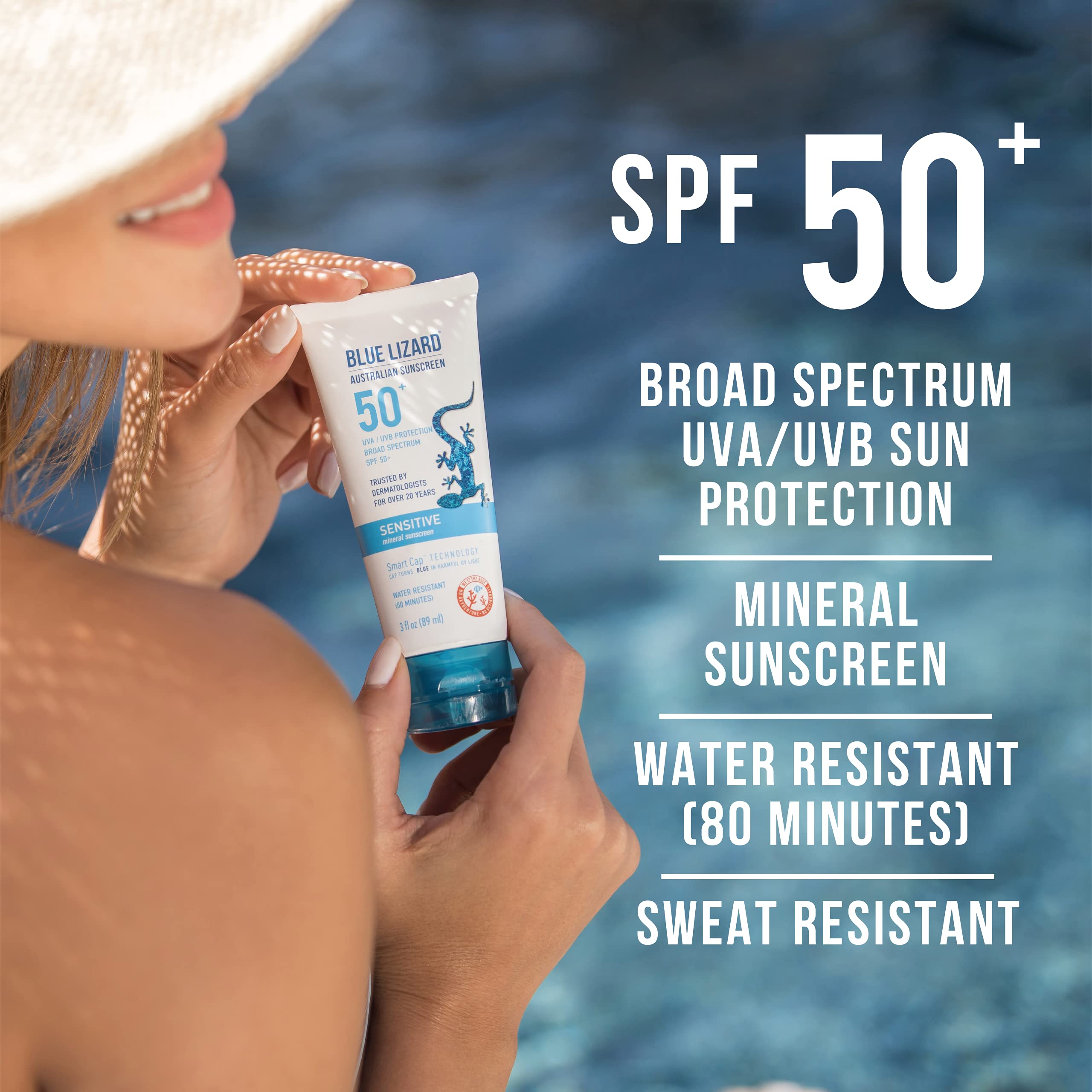Sensitive Mineral Sunscreen with Zinc Oxide, SPF 50+, Water Resistant