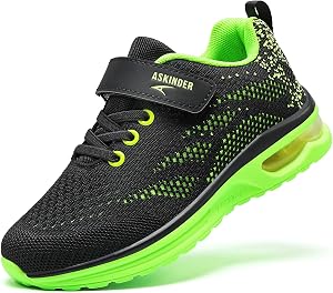 Littleplum Kids Sneakers Boys Girls Air Running Shoes for Tennis Athletic Gym Walking Sports School Breathable Lighweight