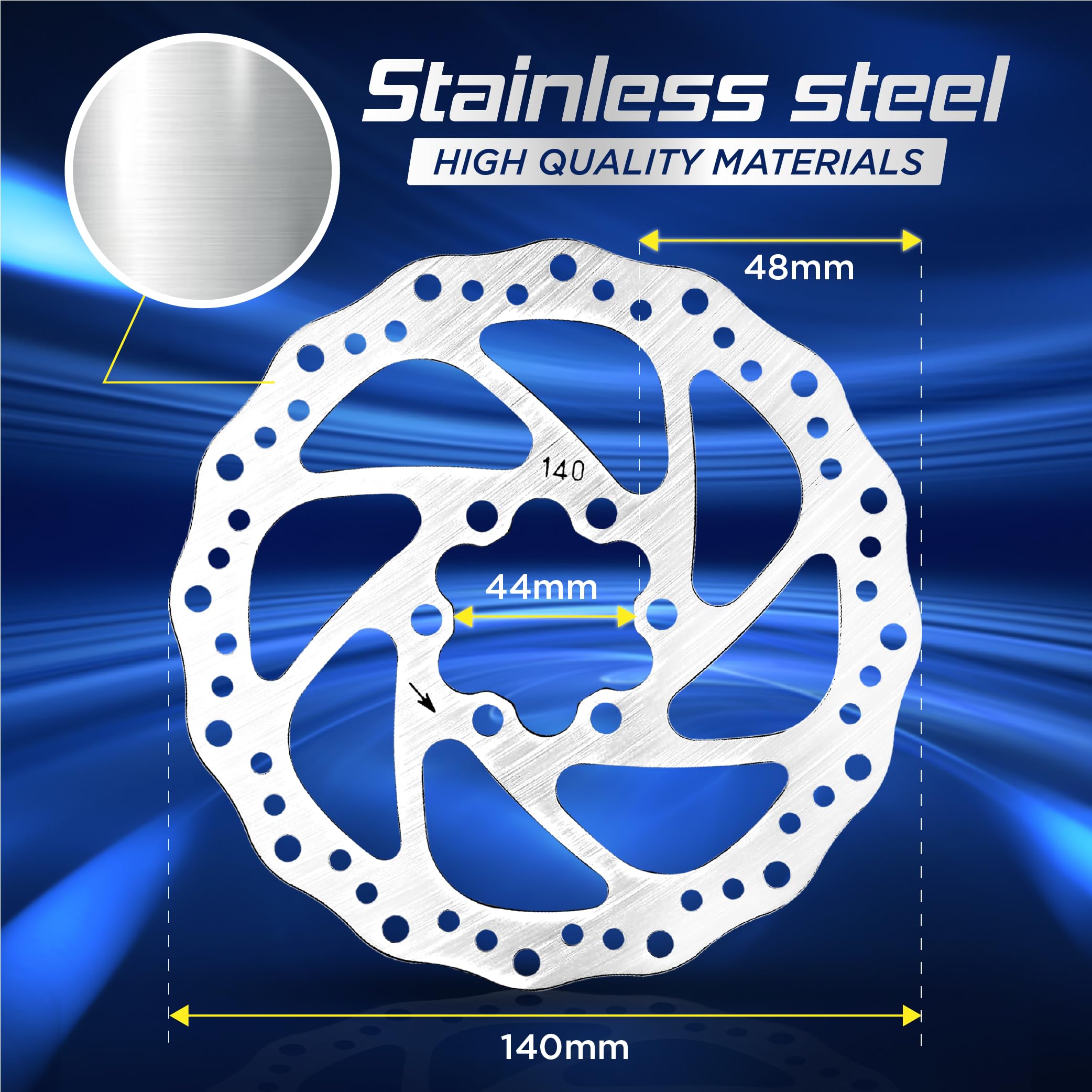 GOOFIT Bicycle Motorcycle Disc 120mm Disc Rotor Brake Rotors 6- Bolt ...