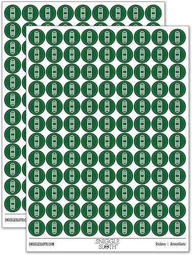 Miniatura 10 de Paquete de calcomanías redondas para lesiones médicas, acabado mate, tamaño de 0.50 pulgadas, color naranja