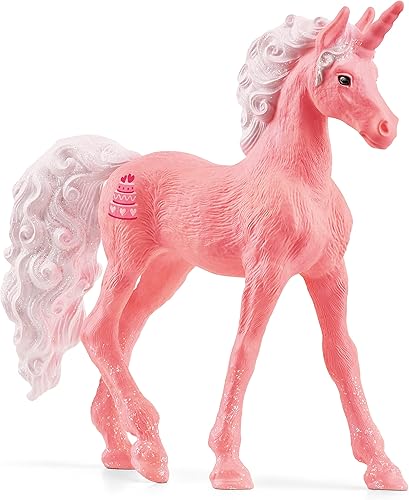 Schleich bayala - Figura coleccionable de unicornio para niñas y niños figura de unicornio para pastel de cumpleaños serie postres a partir de 5 años