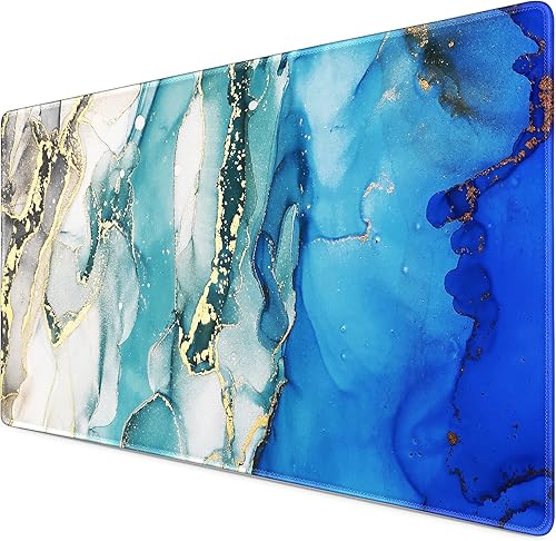 Miniatura 8 de Canjoy - Alfombrilla de mouse extendida para juegos, 31.5 x 15.7 pulgadas, XXL grande, para teclado de computadora, mouse con base antideslizante y