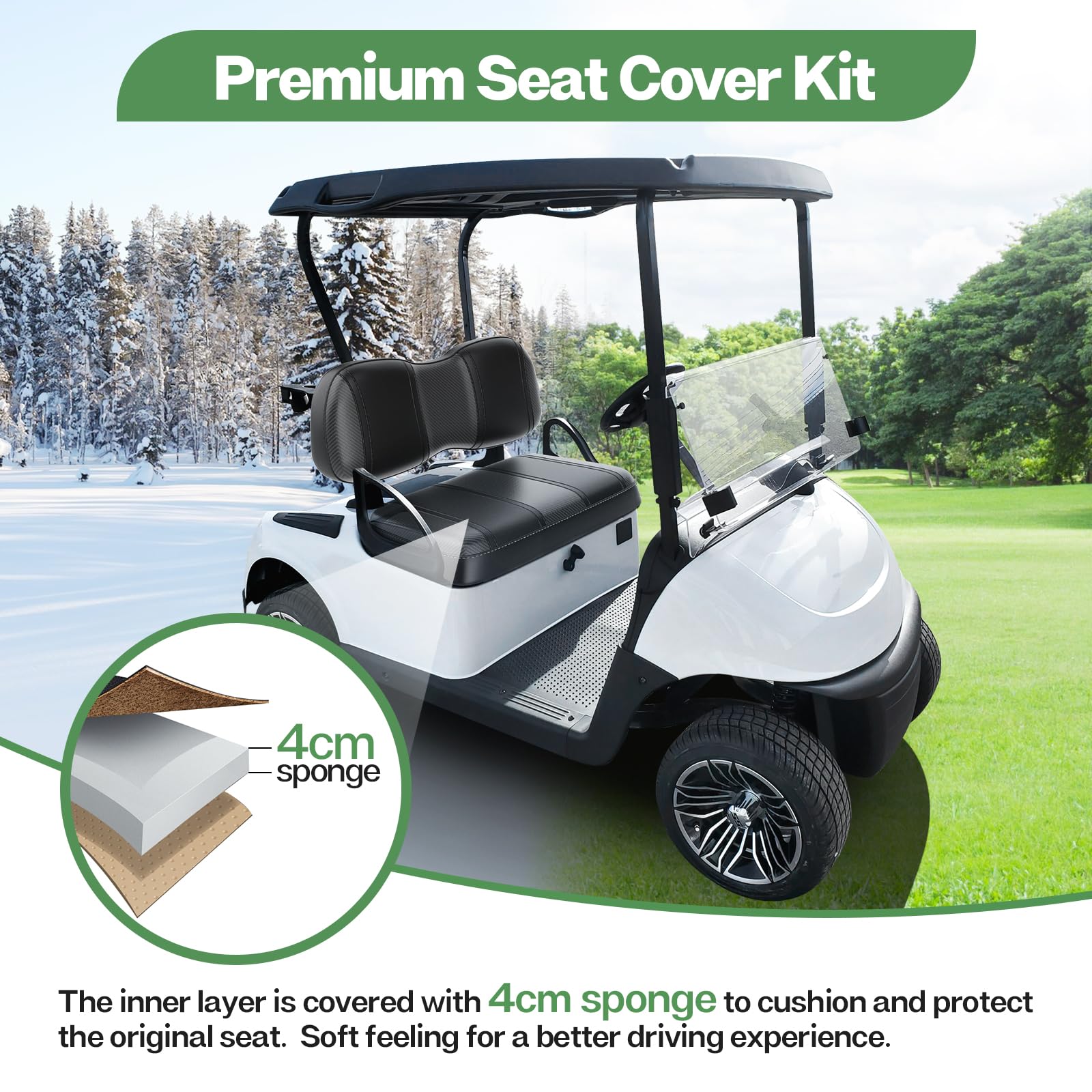 Amazon.co.jp: T TGBROS ゴルフカートシートカバー EZGO RXV用