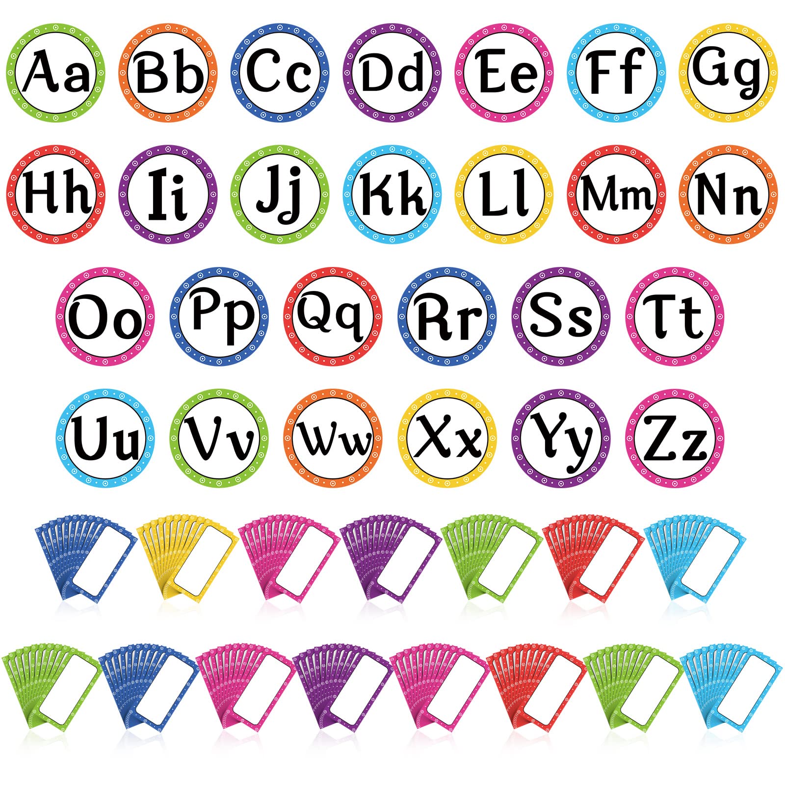 Buy 176 Pieces Polka Dots Letter for Alphabet Bulletin Board Alphabet