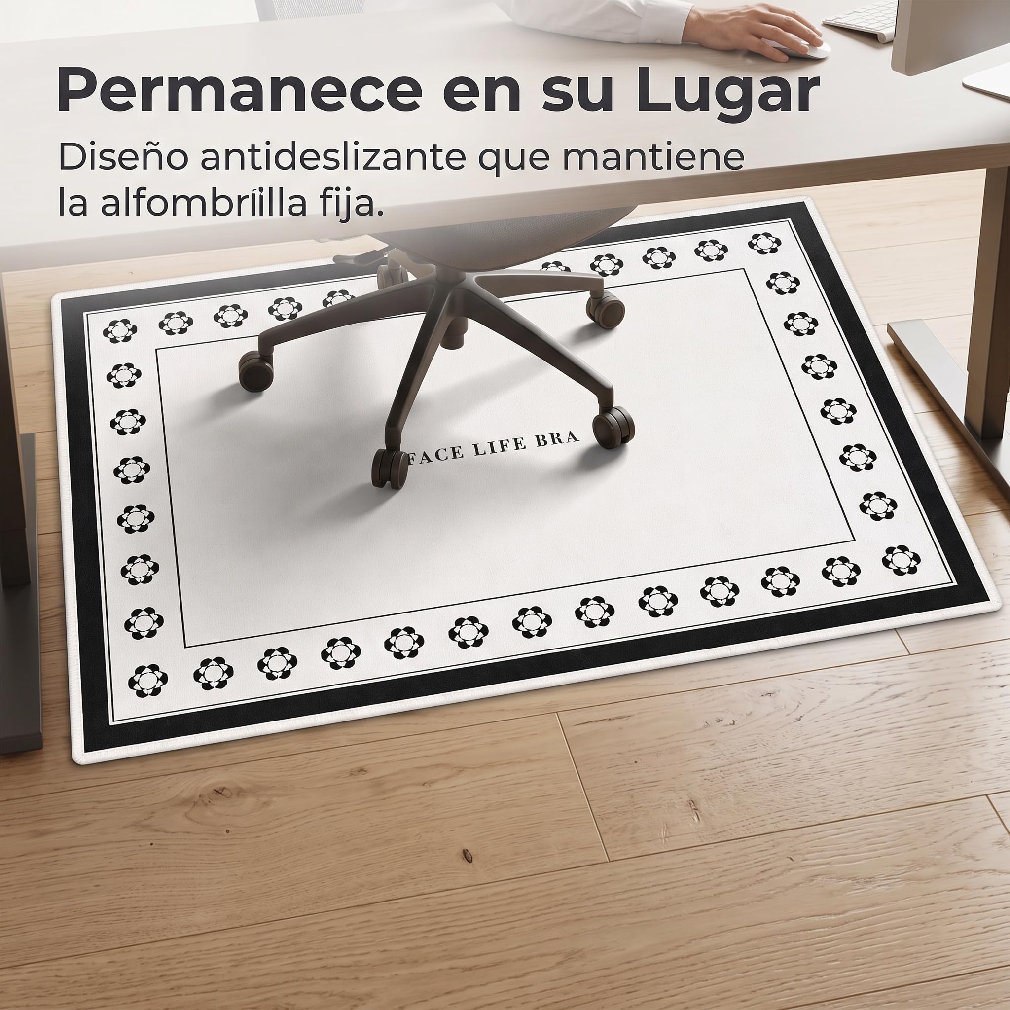 Protector Suelo Silla Ruedas Antislizante para un Espacio Trabajo y Protegido, Gris Moteado-Cuadrado (Alfombra insonorizada Antideslizante), 100 * 120