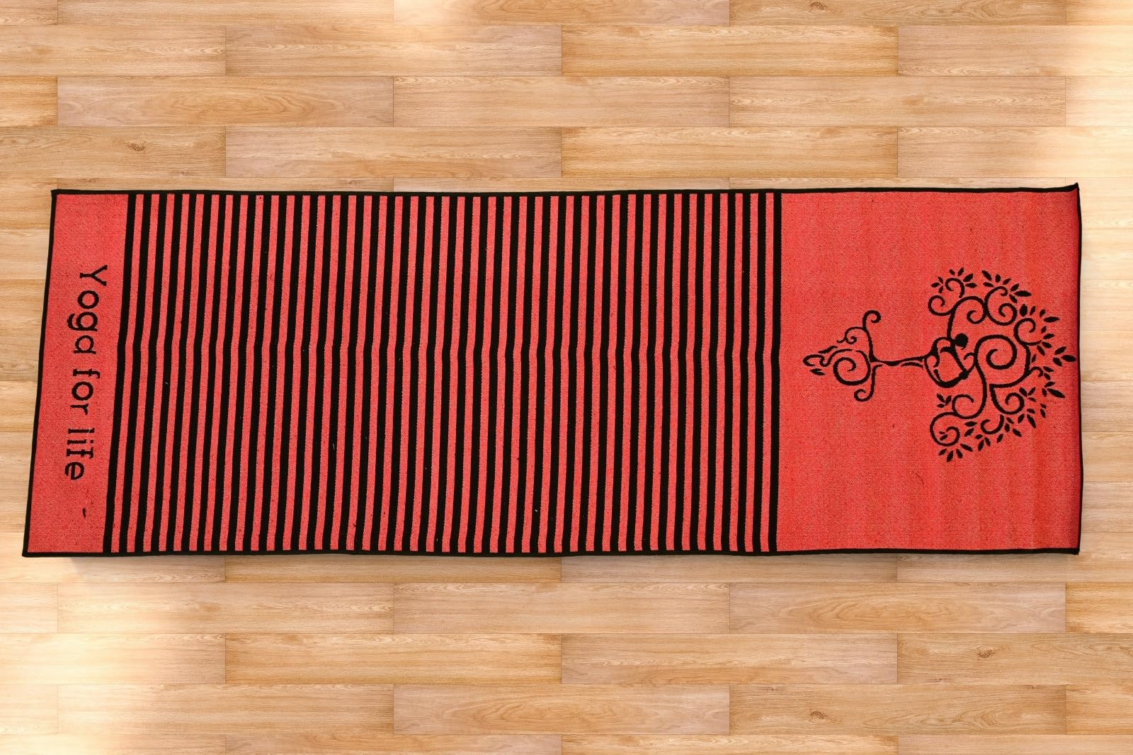 6mm Tree Yoga Mat With Anti Skid Backing For Women and Men (183cmx61cm) Red-image-14