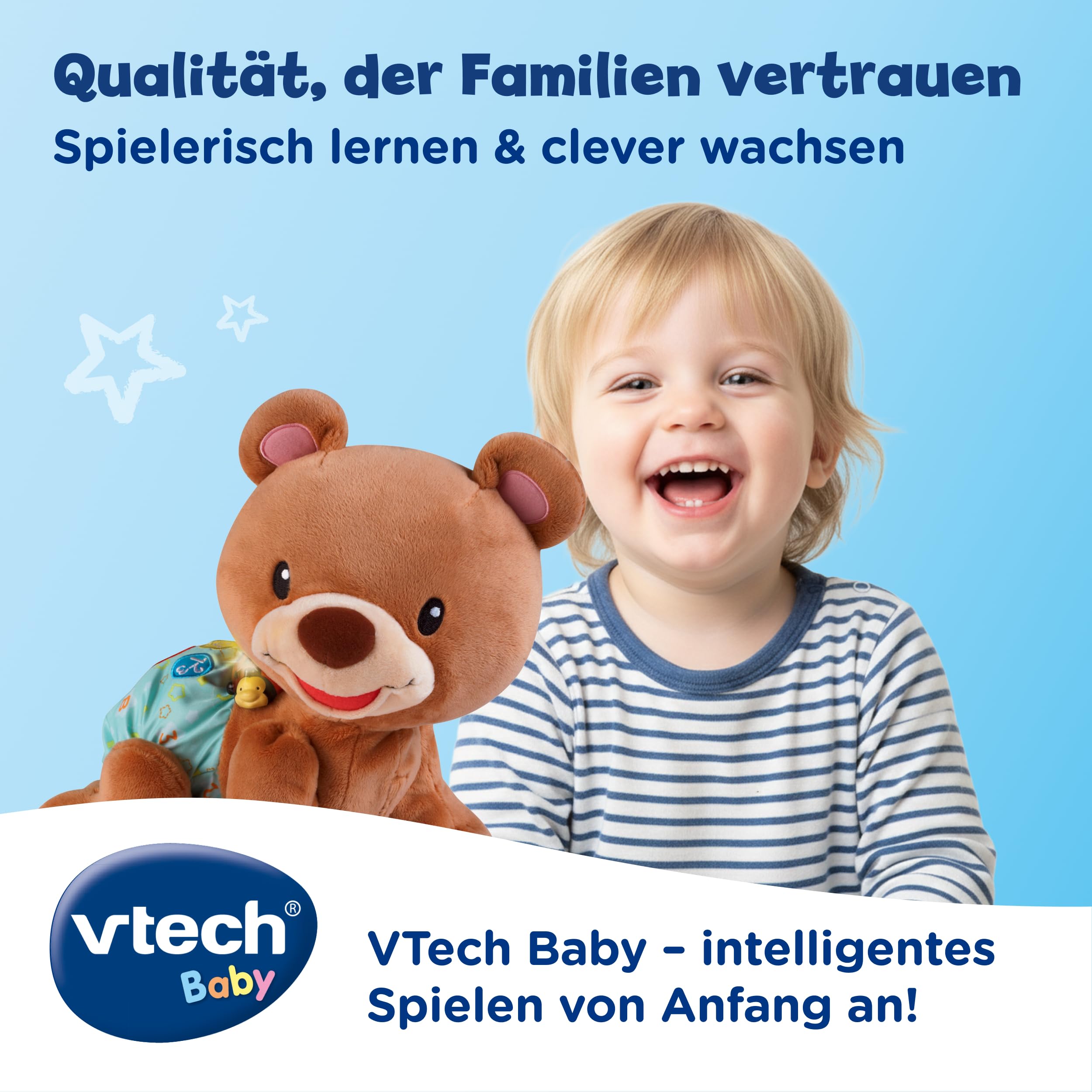 VTech Krabbel-mit-Mir-Bär - Interaktives Plüschtier Krabbelhilfe