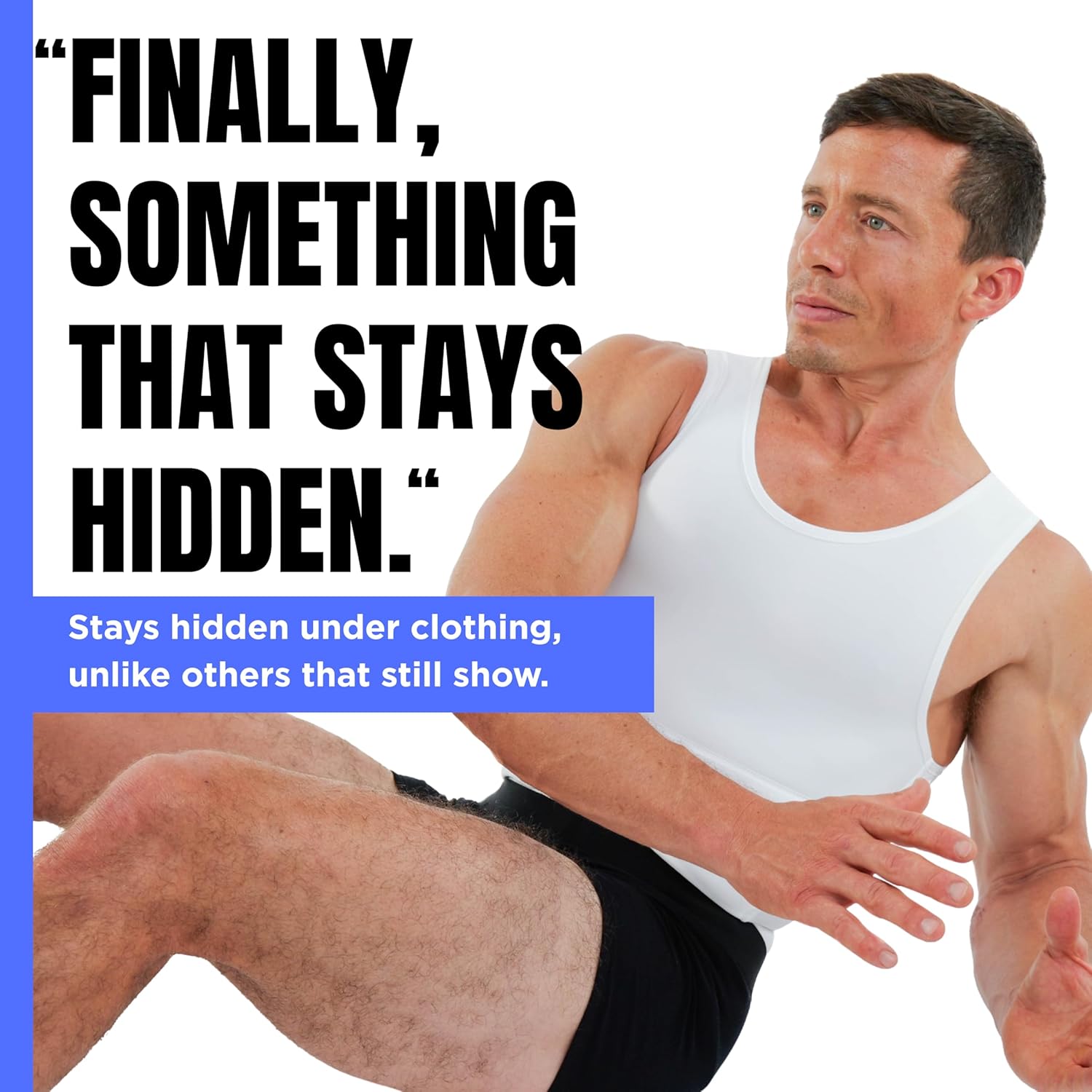 Esteem Apparel Max Mens Compression Shirt for Chest and Body Shaper Belly Slimming Shapewear Undershirt Tank Top for Men - Image 5