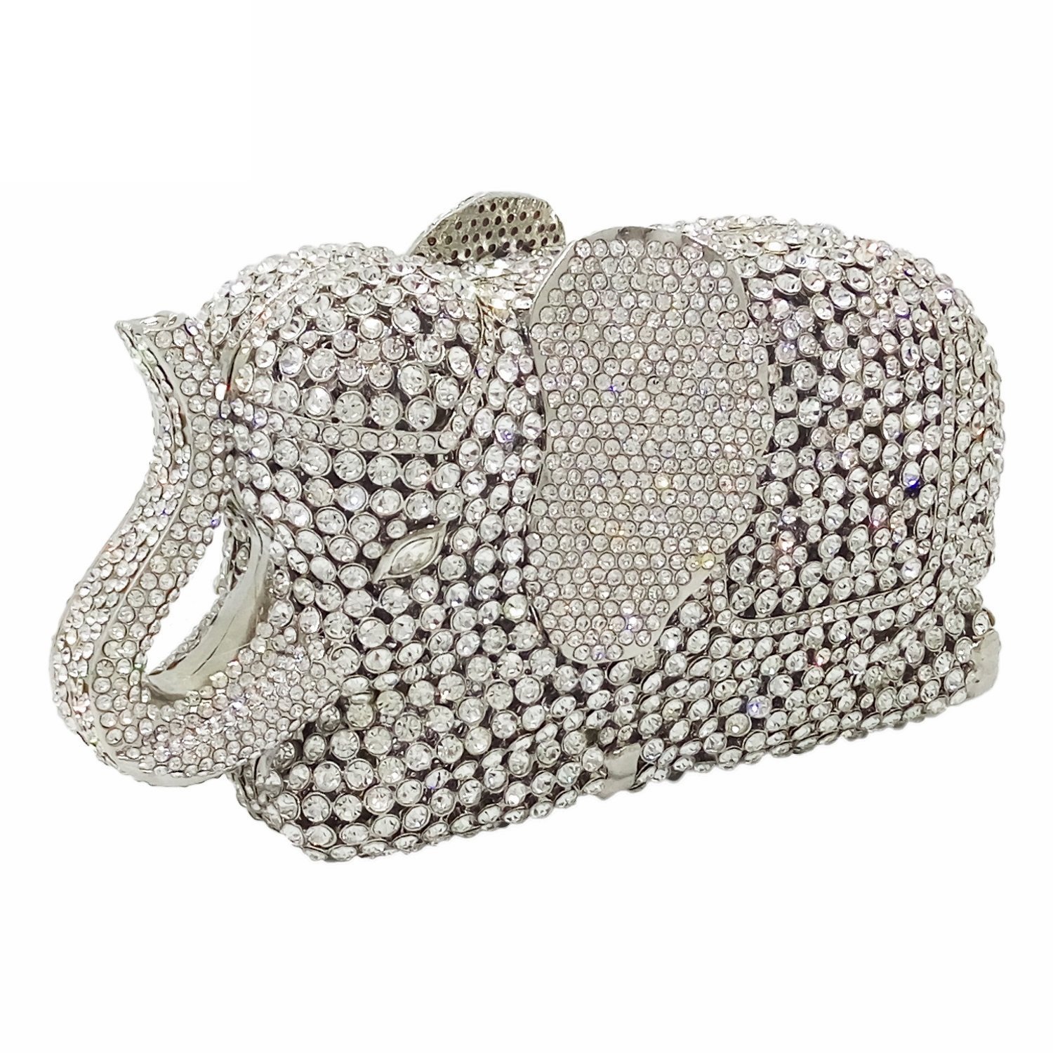 Boutique De FGGElephant Evening Clutches Bags Metal Crystal Clutch Minaudiere Bridal Purses and Handbags