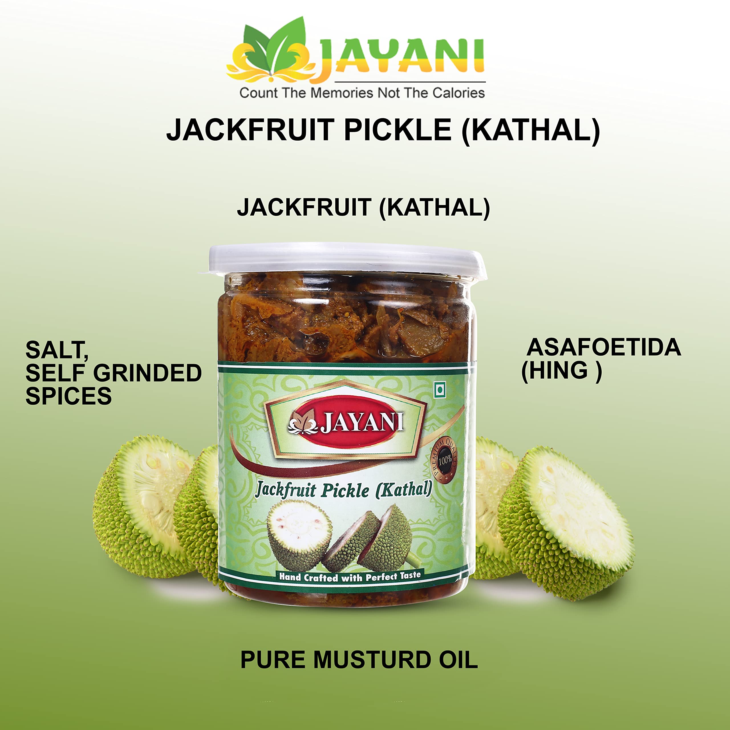 Jayani Homemade Kathal / Jackfruit Pickle - 100% Natural, No Preservatives, Adds Flavor to Any Meal (800) 3