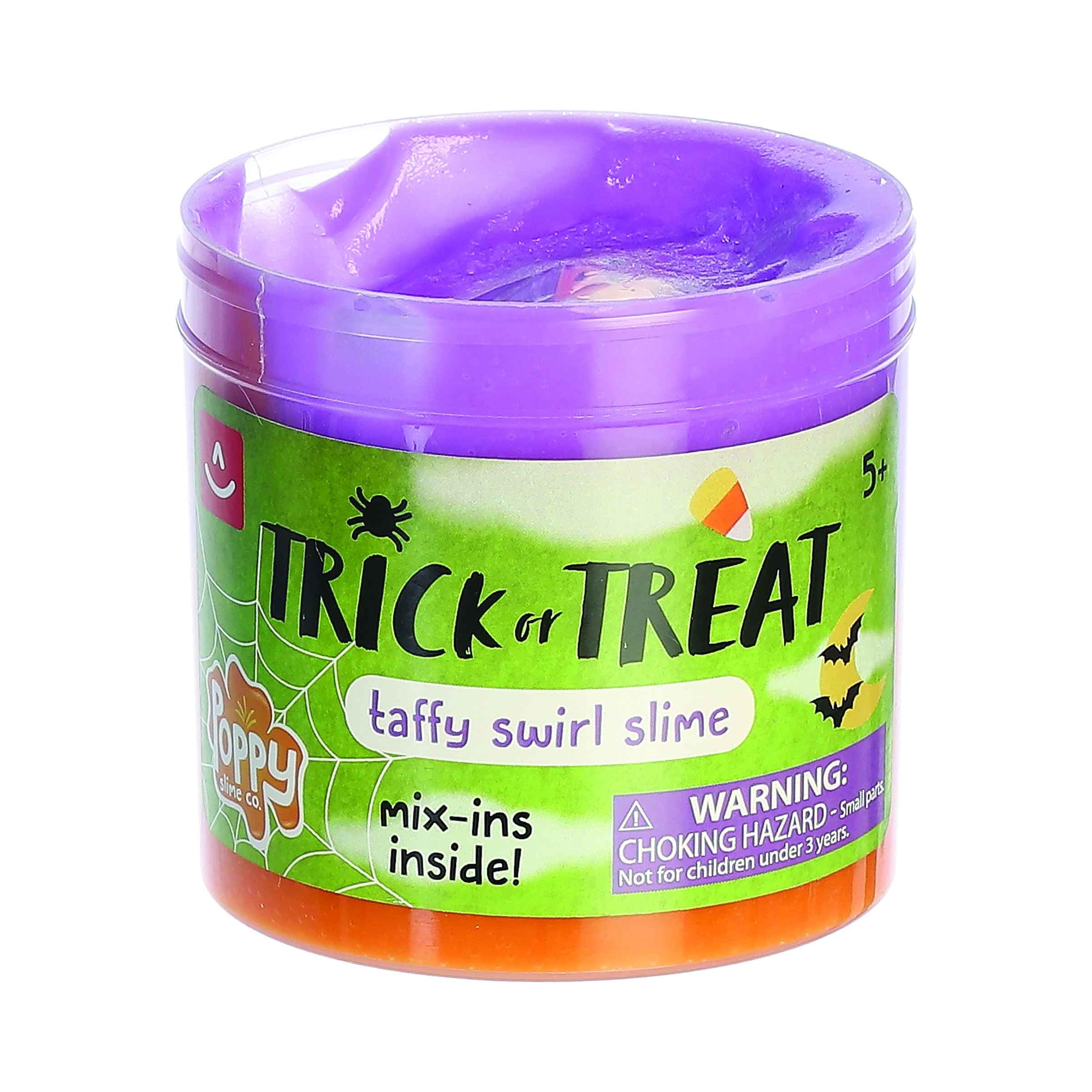 Aurora® Toys Spooky Poppy Slime Co.™ Trick Or Treat Slime Toy - Sensory Play for Fun Playdates - for Kids 5+ Years, Adults, and Parents - Purple and Orange 11.3 oz