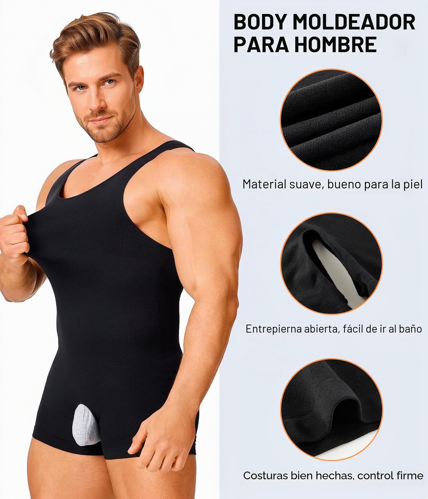 KUMAYES Camiseta Compresión Hombre Chaleco Faja Reductora Hombre Adelgazantes Full Body Shaper Fajas