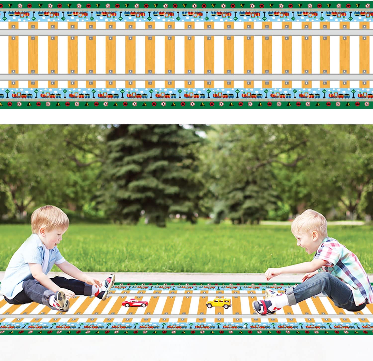 MODFUNS Railway Track Rug 2FTx15FT Childs Walkway Carpet