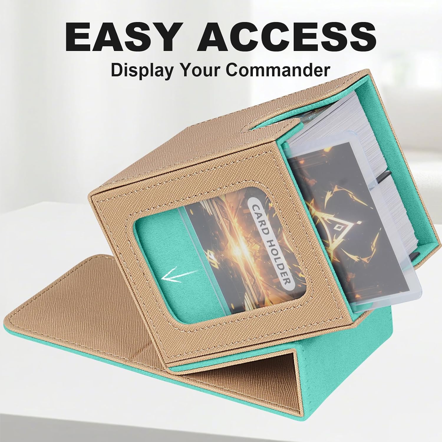 Card Deck Box for MTG Commander, Deck Case Holds 100 Double-Sleeved Cards image 4