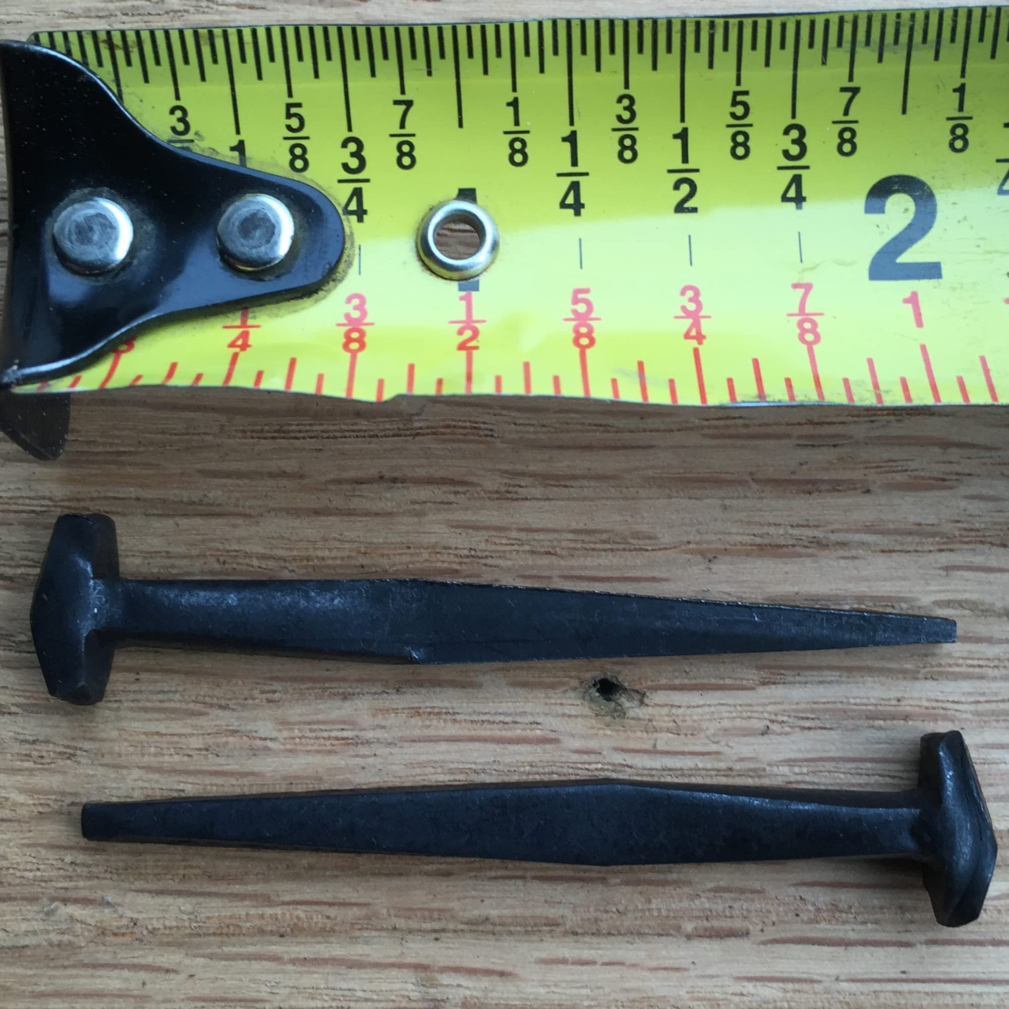 1.5”- Wrought Head Iron Nails – Antique Black rustic restoration accent nails for hanging, furniture, cabins, shutters & flooring – Decorative clavos nails – Distinct wrought rose head – 1.5 in