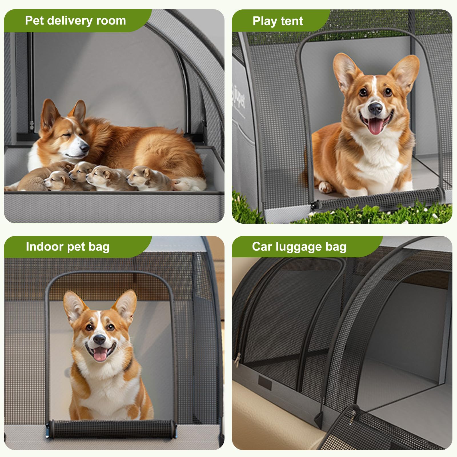 Flatbare Autositz für 2 Katzen oder kleine Hunde, Wasserdichter Hundeautositz für Rück, Waschbares Katzentransportbox für Picknick, Reisen, Tourismus 100X50X50