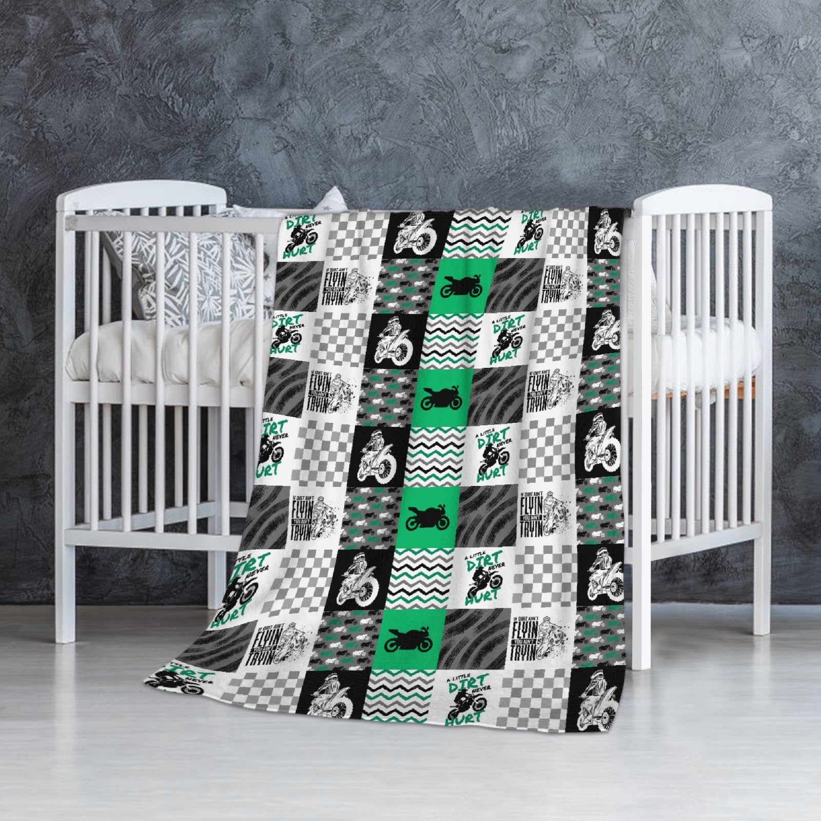 Dirt Bike Blanket Gift for Boys Kids Motorcycle Blanket Stuff