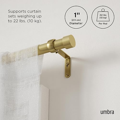 Miniatura 4 de Umbra Cappa travesaño de cortina para ventana de 1 pulgada