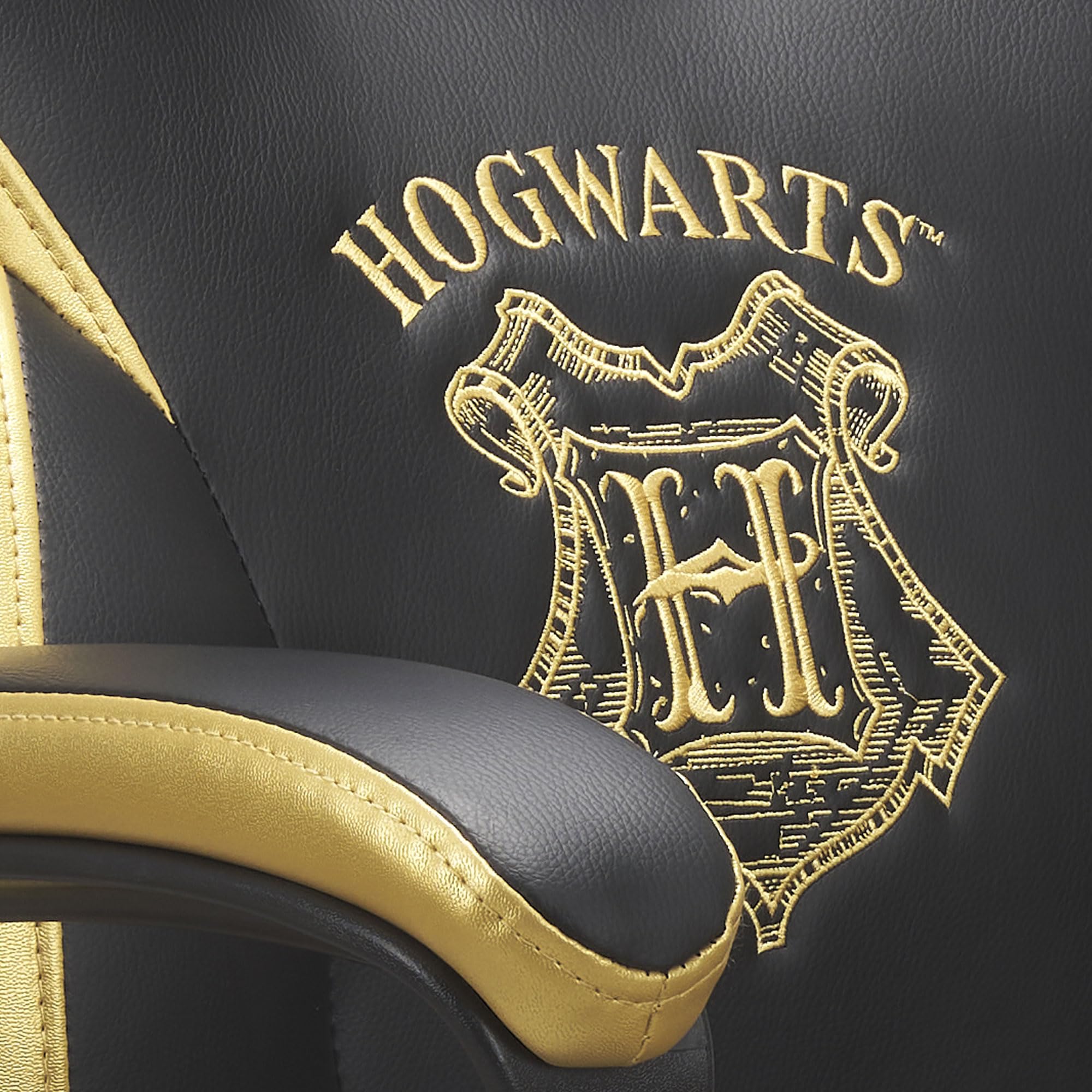 SUBSONIC Harry Potter, Sedia da gaming Junior, Poltrona da ufficio ergonomica e oro con licenza ufficiale, Nero
