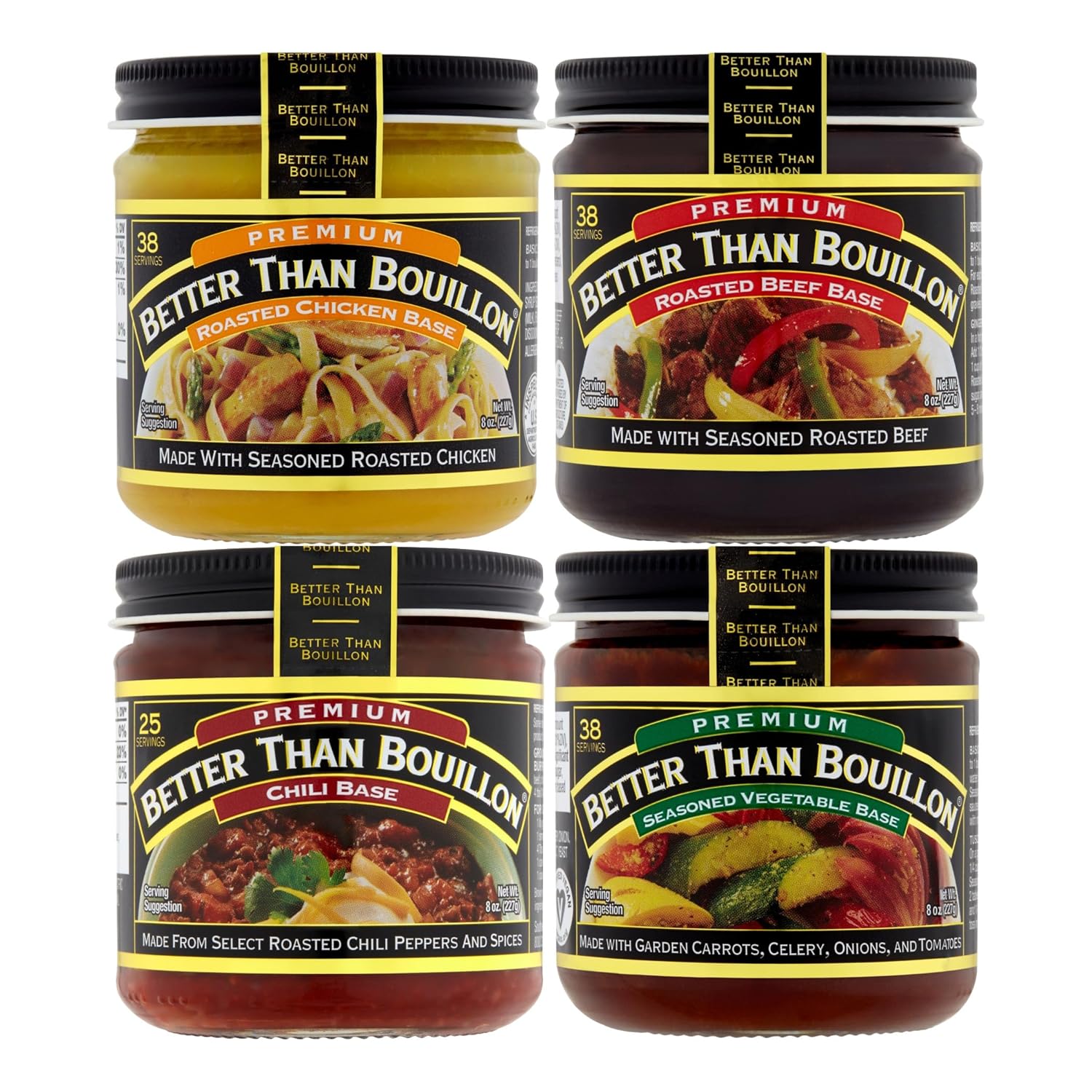 Better Than Bouillon Premium Base Variety Pack, 1 Roasted Chicken Base, 1 Roasted