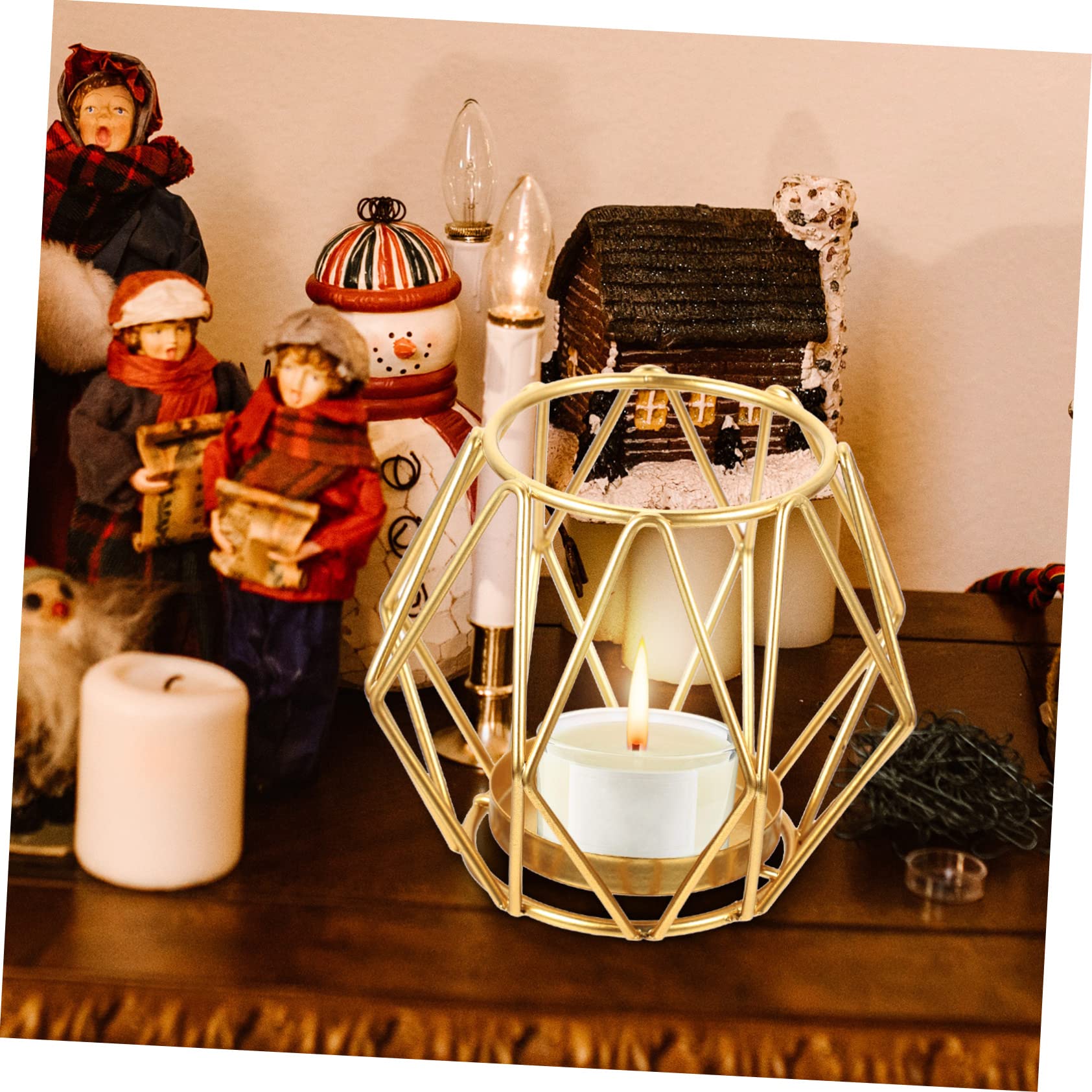 Alipis 3pcs Candlestick Unique Wedding Decorations for Tables Mini Candles Mini Wedding Props Decorations Household Dining Table Metal Delicate Iron Wedding conical fine