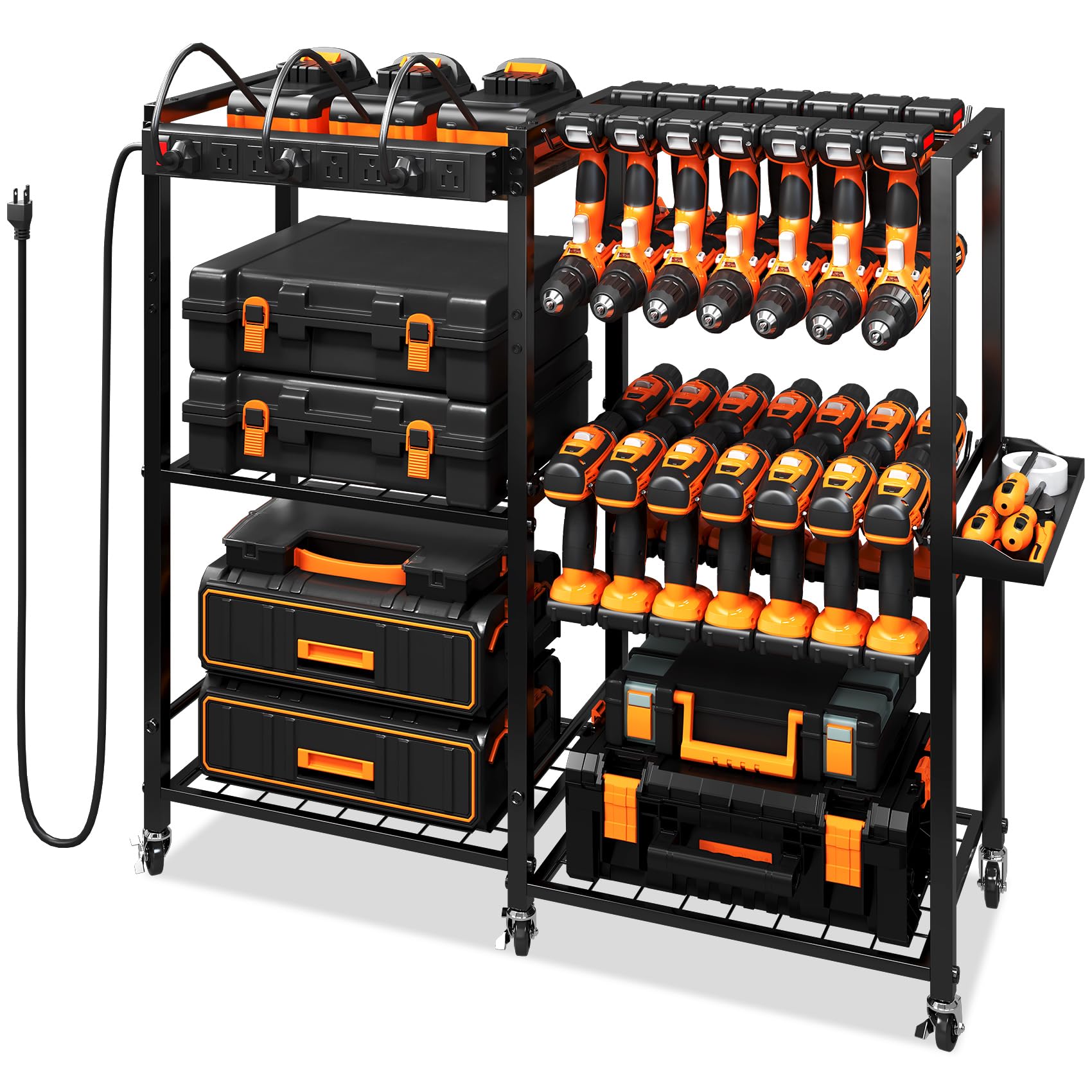 Amazon.com: TC-HOMENY Power Tool Organizer Cart with Charging