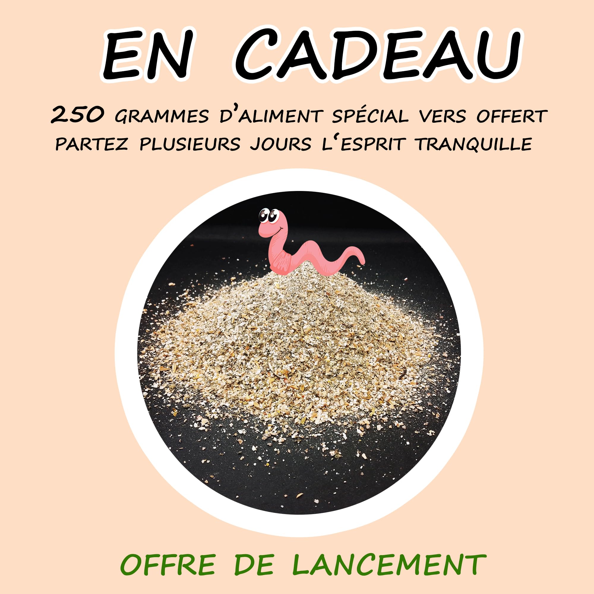 Gusanos de Compost 250 Gramos. lombrices de Tierra vivas Eisenia para compostaje. Los Gusanos para compostar Tus biodechet en Un mircompostador o en El compostador de Tu Jardín.