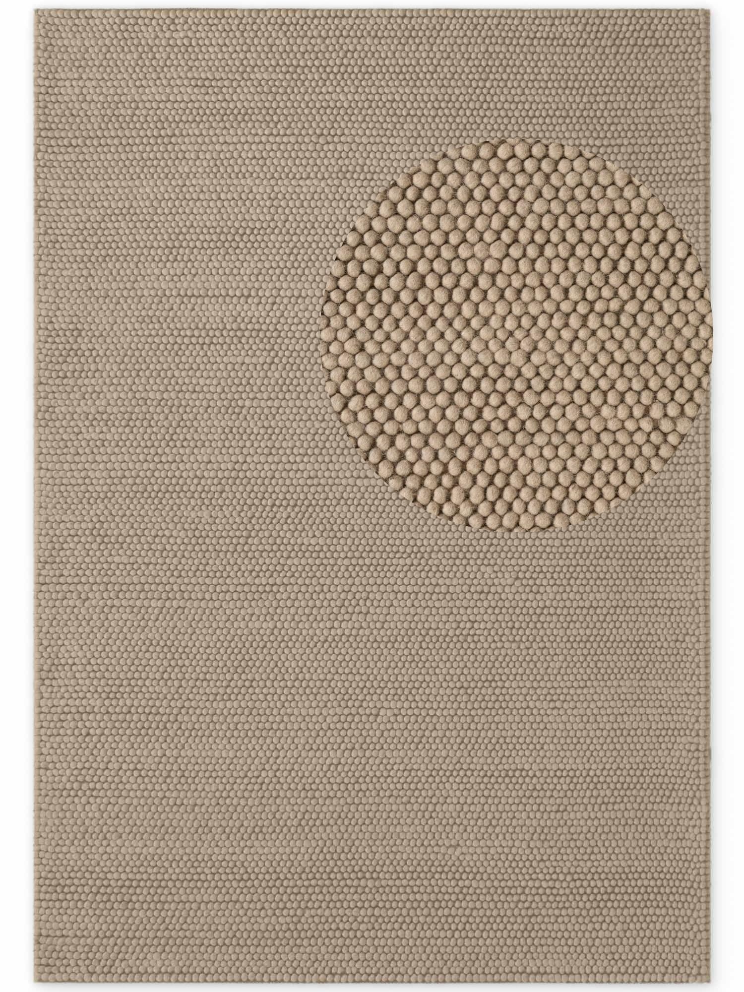 Ted Baker Wollteppich Diana - Natürlicher Wohnzimmerteppich, 100% Wolle, Handgewebt & Zeitlos, Naturfaser Teppich, Skandi Look für Wohnzimmer, Schlafzimmer, Esszimmer – Beige, 200x300 cm