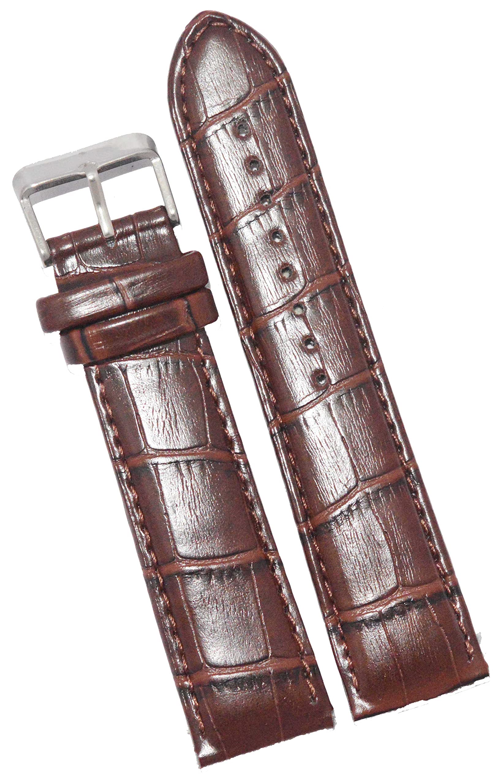 SURU® Vegan Leather Watch Strap/Band for Men Women (Colour - Brown) Choose Size 16mm, 18mm, 20mm, 22mm & 24mm (Size Guide in 3rd Image) (24mm (Size Guide in 3rd Image)) (B0994Q28RN) Amazon Price History, Amazon Price Tracker