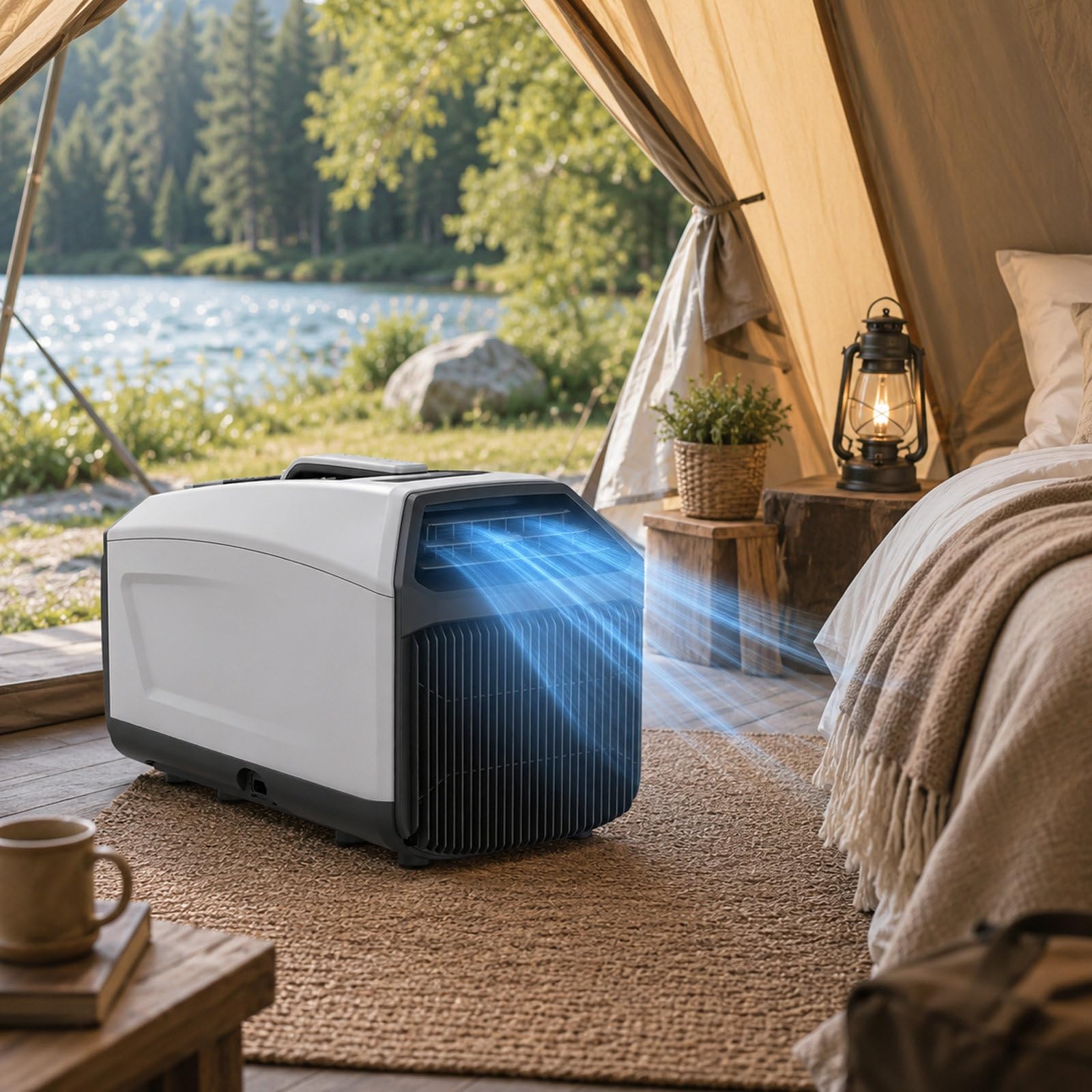 Aetereos Grey Portable Tent Air Conditioner 5000 Btu / 1400 W With Digital Display