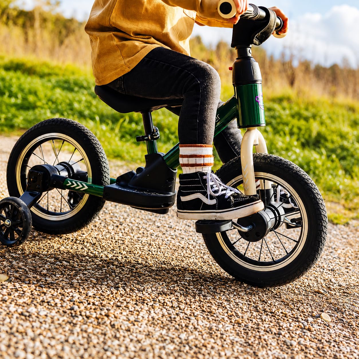 Kidcruiser Pedalplay Draisienne evolutive, Velo Enfants 2 Ans, Design 3 en 1, Javec des roulettes latérales et des pédales à LED, Cadre Robuste