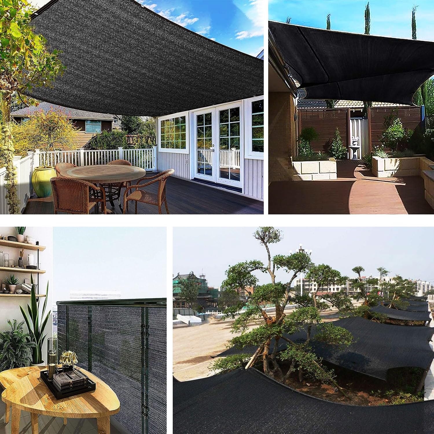 Schattierungsnetz mit Ösen, Schattennetz & Schattiernetz 95% UV-Schutz, HDPE Sonnenschutznetz Außenbereich – Reißfestes Schattentuch für Gewächshaus, Garten, Pergola, Terrasse
