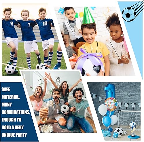 Miniatura 7 de 48 piezas de suministros de fiesta de fútbol con temática de fútbol, incluye 12 bolígrafos de fútbol, 12 pelotas deportivas para el estrés, 12