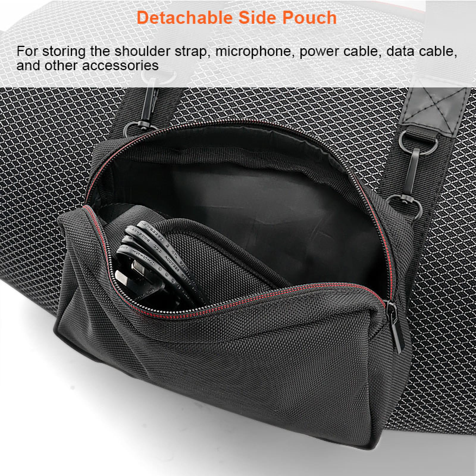 Nuova custodia rigida da viaggio portatile compatibile con Bluetooth con maniglia di ricambio per JBL BOOMBOX 4 Sacca porta altoparlanti (solo custodia)