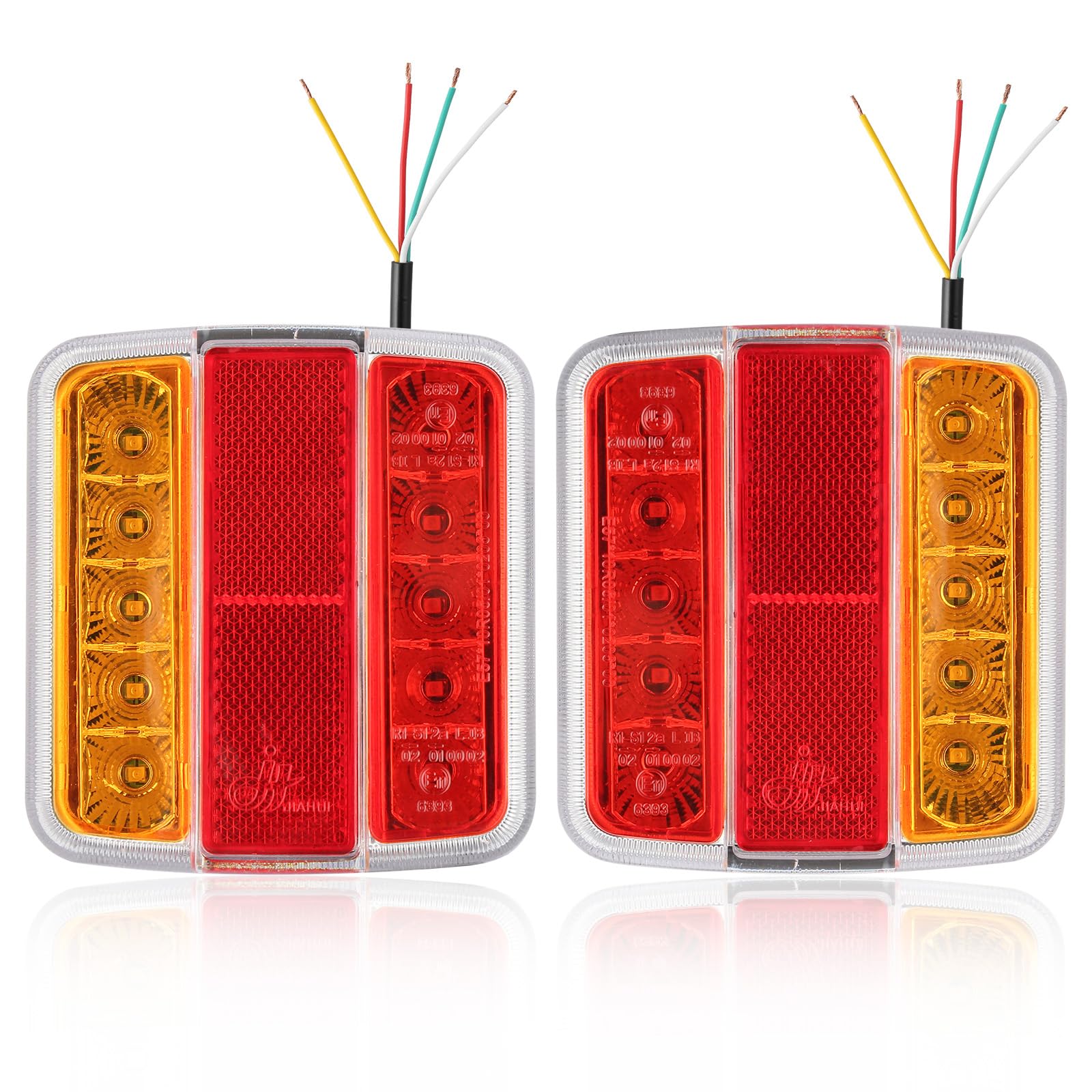 SPARKMOTO Submersible LED Trailer Lights, 12V Rear Lights with License Plate