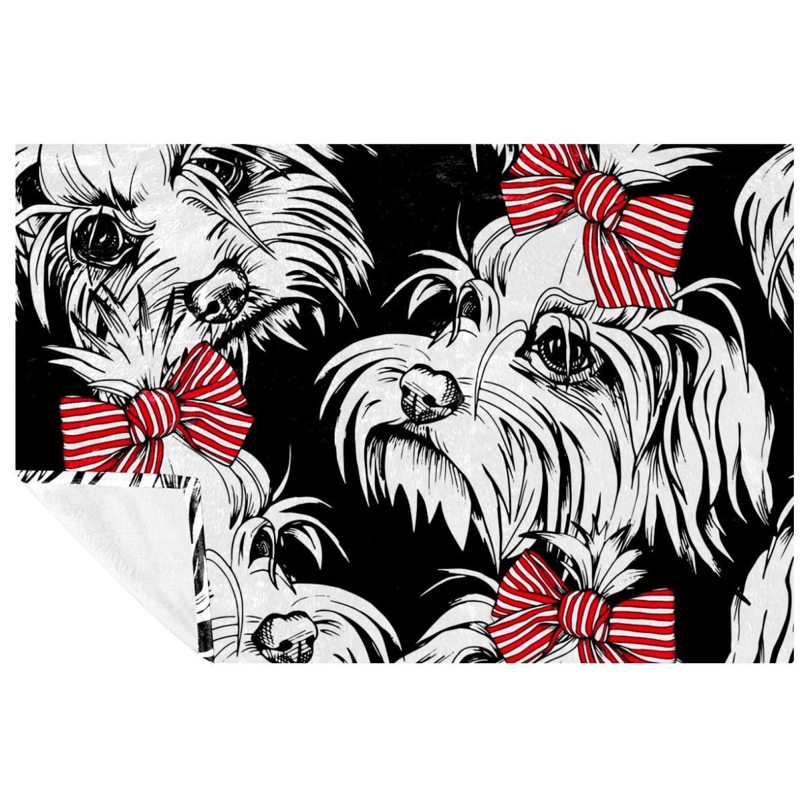 Couverture douce chiot blanc maltais pour des soirées cocooning