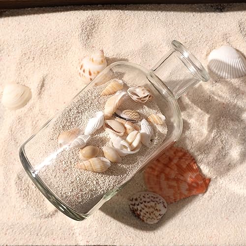 Miniatura 9 de Magic Season Botellas de vidrio decorativas con tapones de corcho (8.5 fl oz. botellas redondas2 piezas)