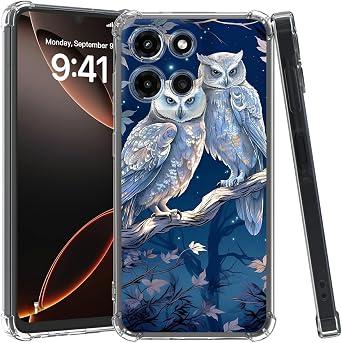 for Motorola Moto G 5G 2025/Moto G Play 5G 2025 6.6" Clear Case,Slim Transparent TPU Anti-Yellowing,Anti-Slip Shockproof Military-Grade Protection Cover,Blue Wls