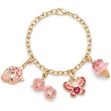 FAO Schwarz Charm Squad Cute Treats Bracelet & 4 Charms Set, Fashion Bundle