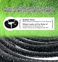 Vista 5 de Manguera corta de goma redonda de 15 pies a 5/8 para remojo de jardín, manguera de goteo de riego resistente, manguera de agua duradera