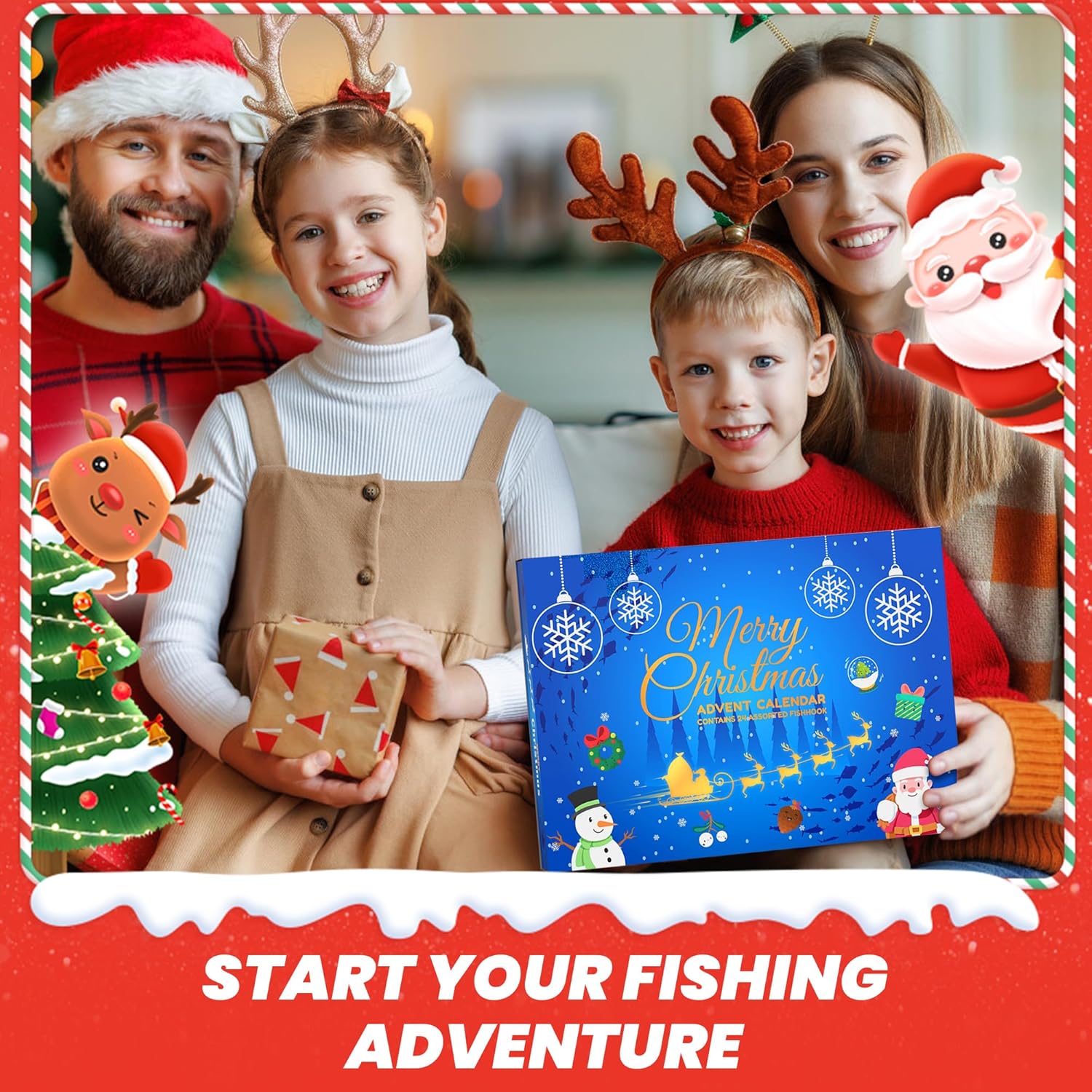 Fishing Advent Calendar 2025 Adult Teen, 24 Days Fishing Lure Advent Calendar for Fisher Men Boys, Fishing Tackle, Xmas Christmas Countdown Surprise Gift for Father Grandpa Brother Boyfriend