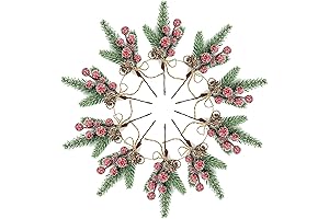 Spruce up Christmas Ambiance with Dazzling Berry Stems and Pine Branches